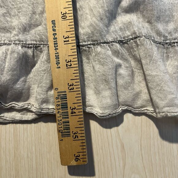 Womens Shoreline Gray M Tank Dress Cover Up Beach Cruise Embroidered 100% Cotton - Picture 9 of 10